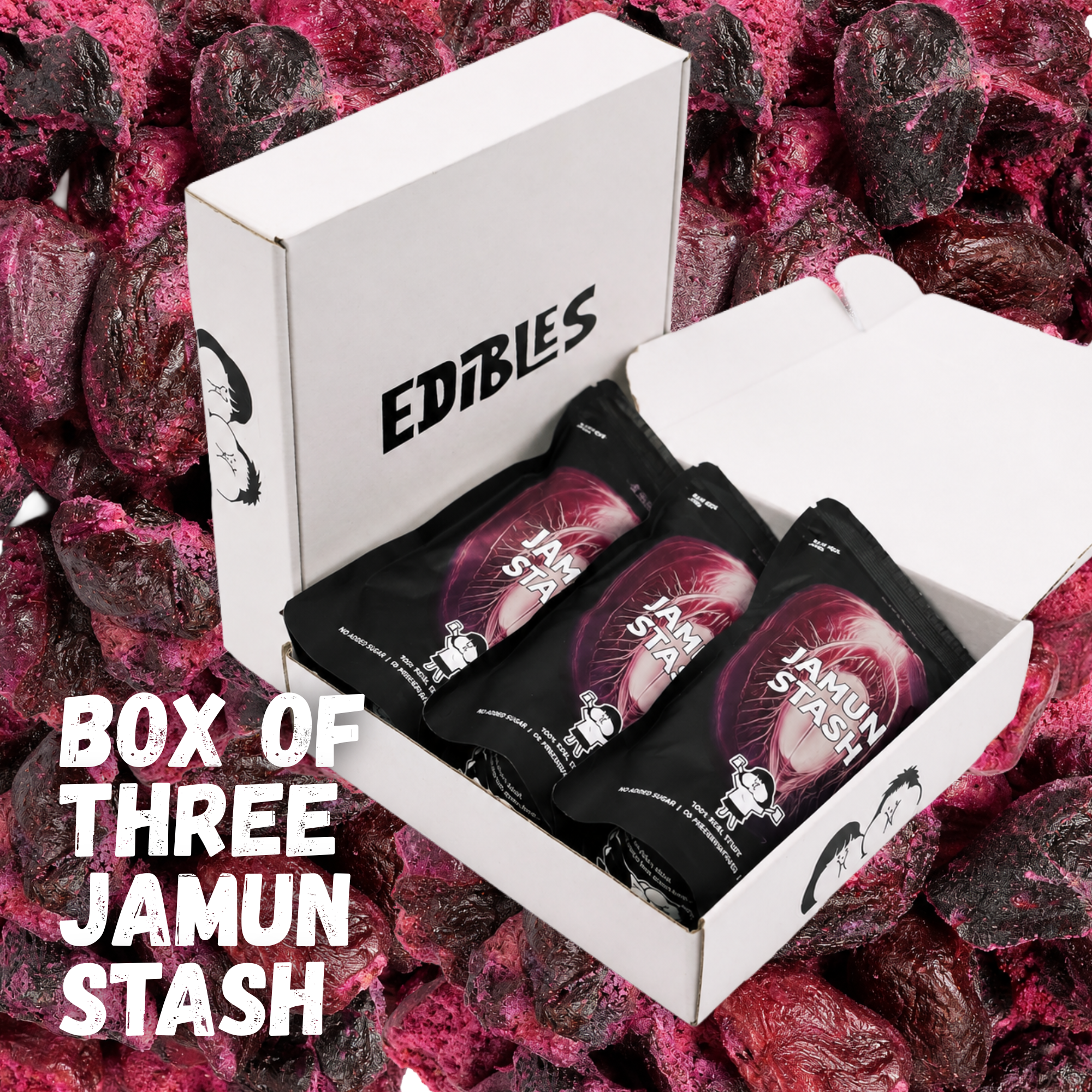 BOX OF 3 Freeze Dried Jamun Stash